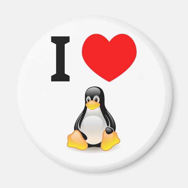I love Linux Magnet (Front)