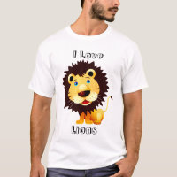 I Love Lions-Diamonds Texture Pattern