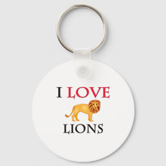 I Love Lions Keychain