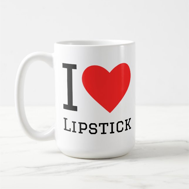 I love lipstick  coffee mug (Left)