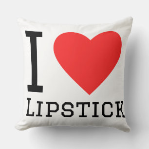 I love lipstick  throw pillow