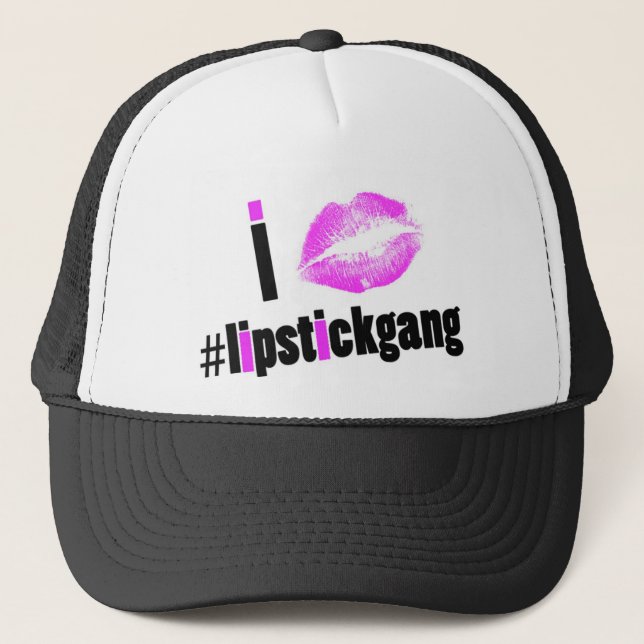 i love lipstickgang Snapback Hat (Front)