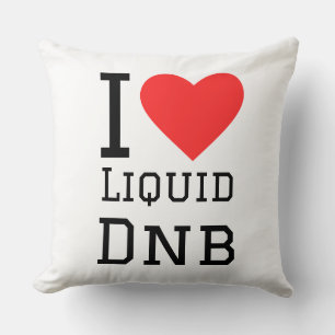 I love liquid dnb throw pillow