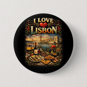 I Love Lisbon 2 Inch Round Button