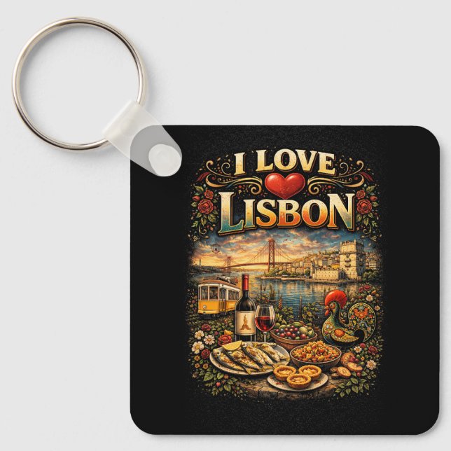 I Love Lisbon Keychain (Front)