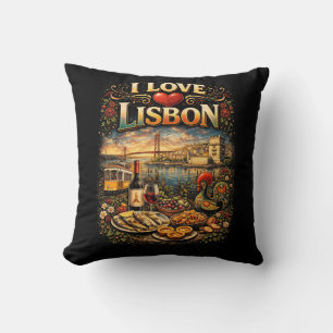 I Love Lisbon Throw Pillow