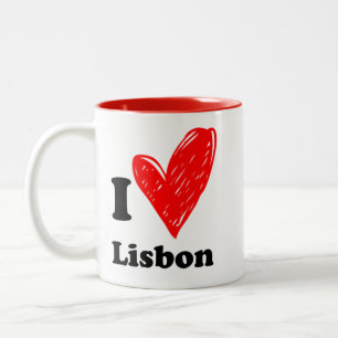 I love Lisbon Two-Tone Coffee Mug