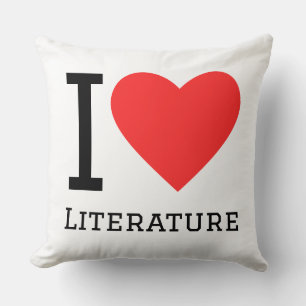 I love literature throw pillow