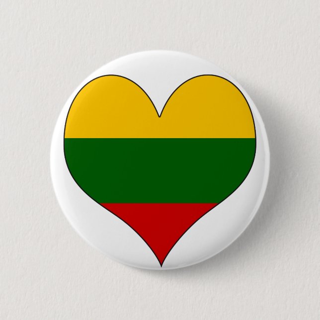 I Love Lithuania 2 Inch Round Button (Front)