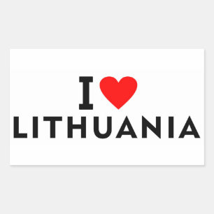I love Lithuania country like heart travel tourism Sticker