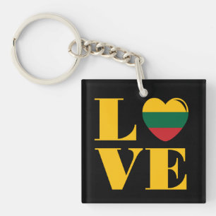 I love Lithuania Keychain