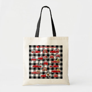 I Love Little Red Trucks Tote Bag