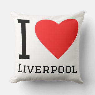 I love Liverpool Throw Pillow