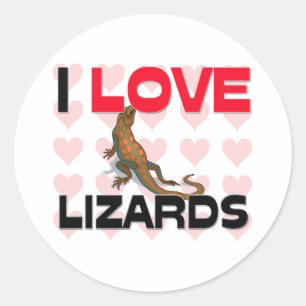 I Love Lizards Classic Round Sticker