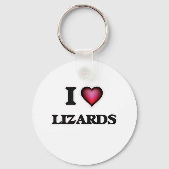 I Love Lizards Keychain (Front)