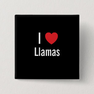I love Llamas 2 Inch Square Button