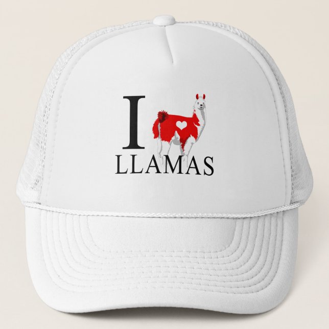 I Love Llamas Caps (Front)