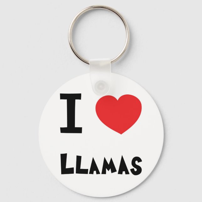 I love Llamas Keychain (Front)