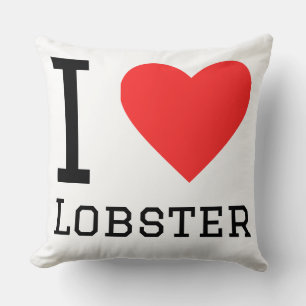 I love lobster throw pillow