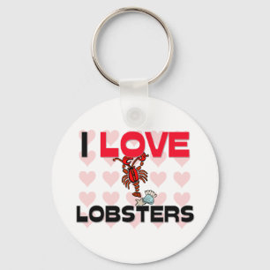 I Love Lobsters Keychain