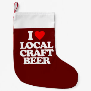 I LOVE LOCAL CRAFT BEER SMALL CHRISTMAS STOCKING