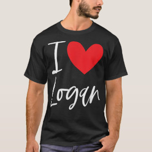 I Love Logan Name Personalized Boy Man BFF Friend  T-Shirt