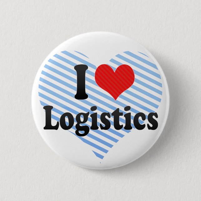 I Love Logistics 2 Inch Round Button (Front)
