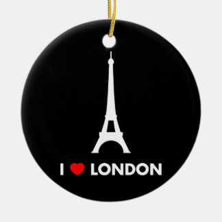 I Love London - Eiffel Tower Christmas Ornament