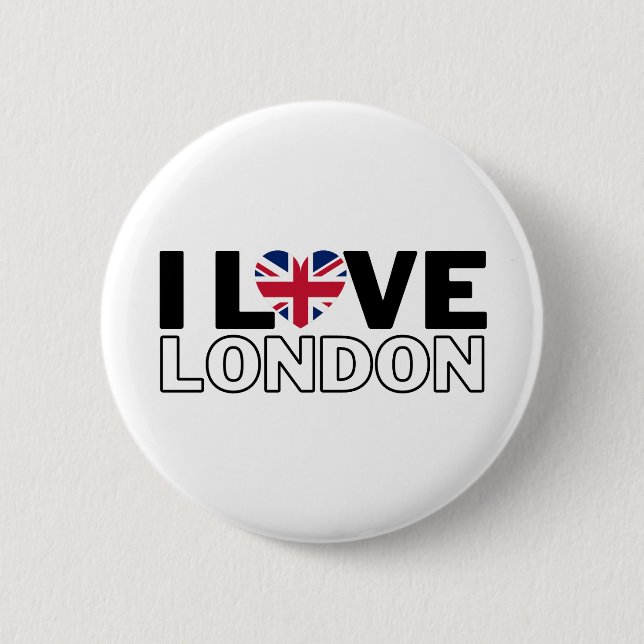 I LOVE LONDON - For real Londoners ! 2 Inch Round Button (Front)