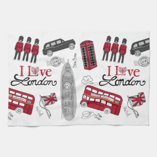 I Love London Kitchen Towel