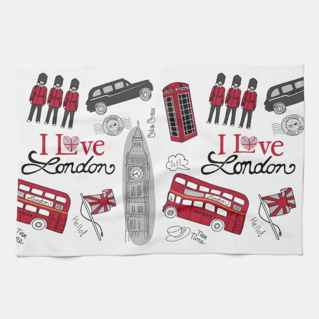 I Love London Kitchen Towel (Horizontal)