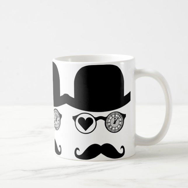 I LOVE LONDON MUSTACHE COFFEE MUG (Right)