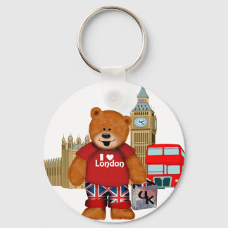I Love London -Teddy Bear Keychain