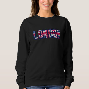I Love London Vibes London England Flag Souvenir Sweatshirt