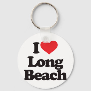 I Love Long Beach Keychain
