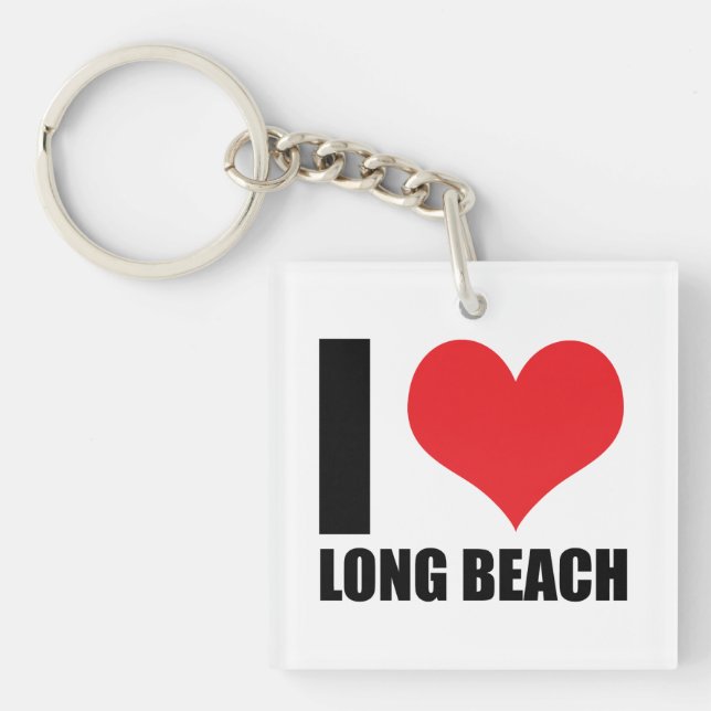 I love Long Beach Keychain (Front)