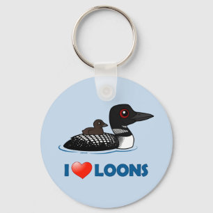 I Love Loons Keychain