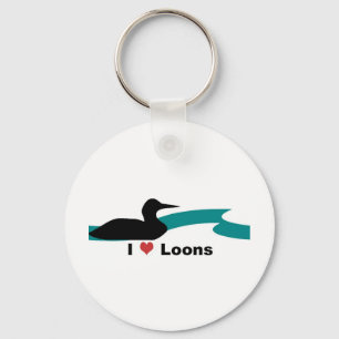 I Love Loons Keychain
