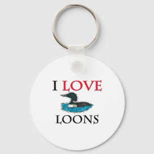 I Love Loons Keychain