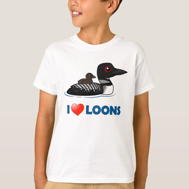 I Love Loons T-Shirt (Front)