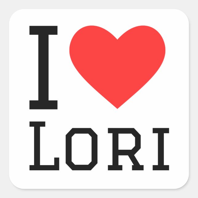 I love lori square sticker (Front)