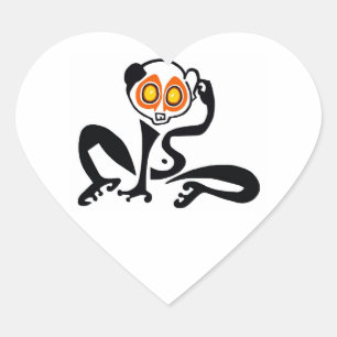 I love LORISES - Primate - Wildlife - Nature Heart Sticker