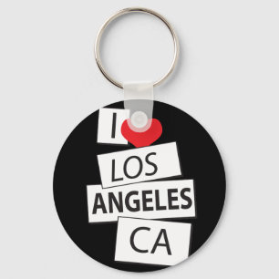 I Love Los Angeles CA Keychain