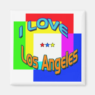 "I LOVE Los Angeles Colouring 1" Magnet
