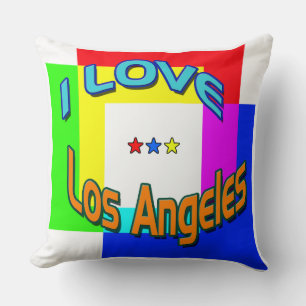 "I LOVE Los Angeles Colouring 1" Pillow