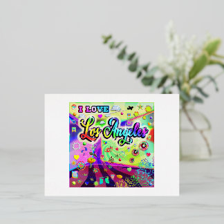 I LOVE Los Angeles Cool Energy Postcard