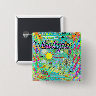 I LOVE Los Angeles Nu Era Button