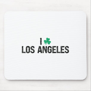 I Love Los Angeles Shamrock Clover St. Patrick's D Mouse Pad