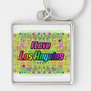 I Love Los Angeles Smile Bright Keychain
