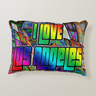 I LOVE Los Angeles Twist Coussin